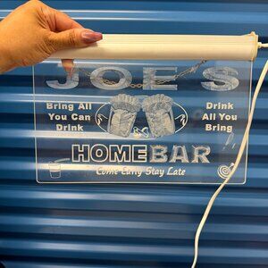 Joes Home Bar LED Light Sign